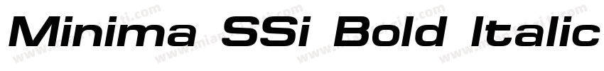 Minima SSi Bold Italic字体转换